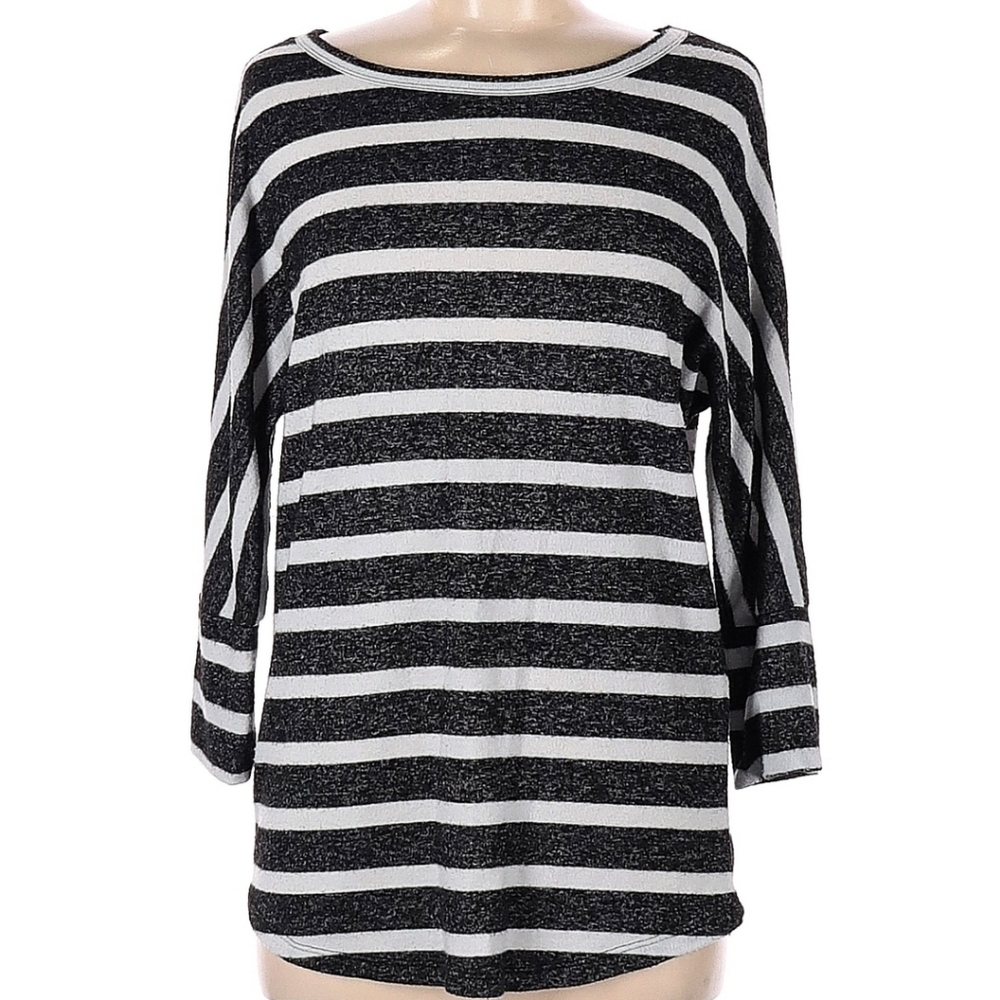Mix by 41 Hawthorne 3/4 Sleeve Stiped Top Sz M